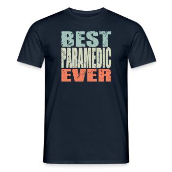 Meilleur ambulancier paramédical de tous les temps - T-shirt homme - marine - Devant - AI Model Male 178 light (178cm)