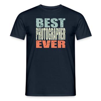 Meilleur photographe de tous les temps Fotgraf Gift - T-shirt homme - marine - Devant - AI Model Male 178 light (178cm)