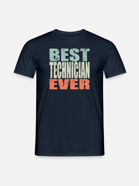Best Techniker ever Techniker Geschenk - Männer T-Shirt - Navy