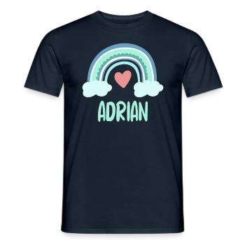 Adrian Name Rainbow Baby - Men's T-Shirt - navy - Front - AI Model Male 178 light (178cm)