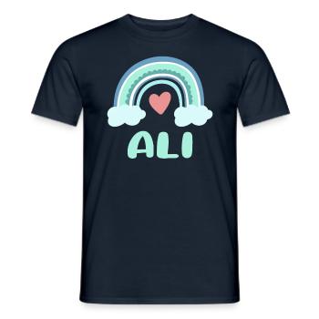 Ali Name Rainbow Baby - Men's T-Shirt - navy - Front - AI Model Male 178 light (178cm)