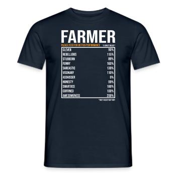 Dagens landmand Sjov landmand - Mænd T-shirt - marineblå - Foran - AI Model Male 178 light (178cm)