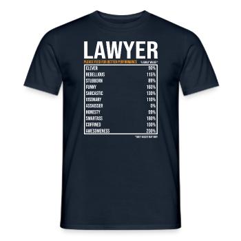 Lawyer Daily Lawyer Gift - T-shirt homme - marine - Devant - AI Model Male 178 light (178cm)