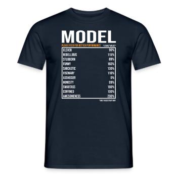 Model Job Spruch - Männer T-Shirt - Navy - Vorne - AI Model Male 178 light (178cm)