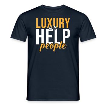 Helper Gift Luxury is to help people - Men's T-Shirt - navy - Front - AI Model Male 178 light (178cm)