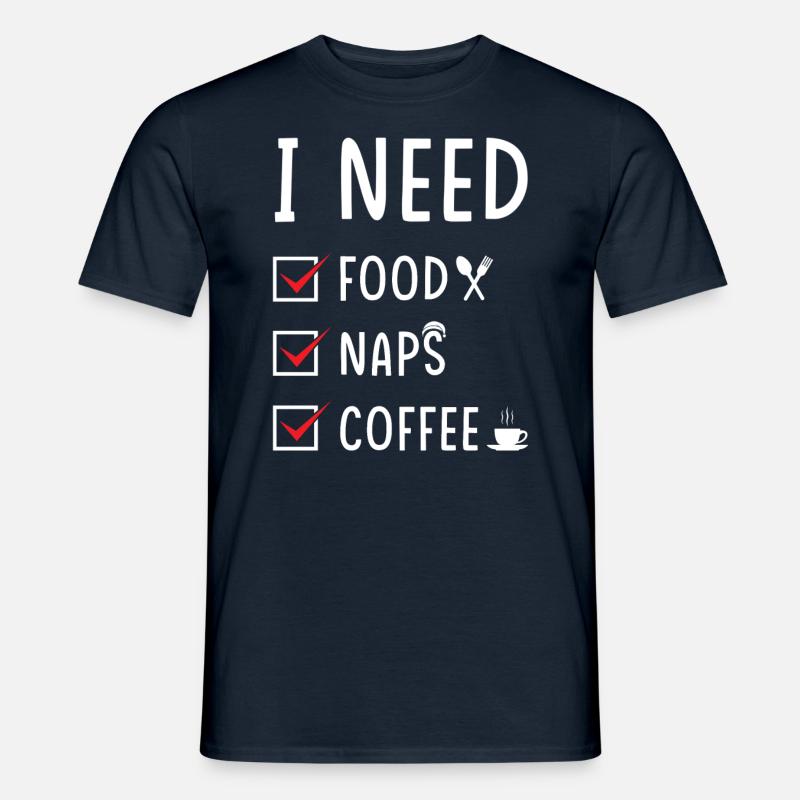 Essen Schlafen Kaffee - Männer T-Shirt - Navy