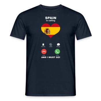 Spanien is calling Spanien Herz Souvenir - Männer T-Shirt - Navy - Vorne - AI Model Male 178 light (178cm)
