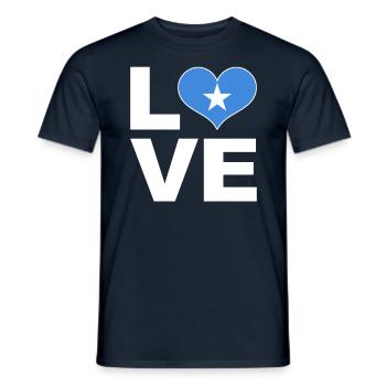 J’aime somalie drapeau du cœur Somalie - T-shirt homme - marine - Devant - AI Model Male 178 light (178cm)