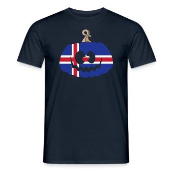 Hongrie Halloween Citrouille - T-shirt homme - marine - Devant - AI Model Male 178 light (178cm)