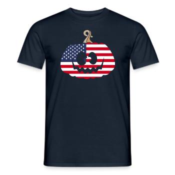 Hongrie Halloween Citrouille - T-shirt homme - marine - Devant - AI Model Male 178 light (178cm)