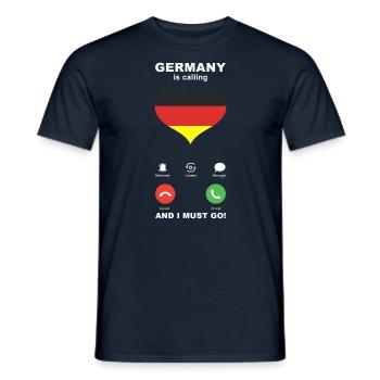 L’Allemagne appelle l’Allemagne Heart Souvenir - T-shirt homme - marine - Devant - AI Model Male 178 light (178cm)