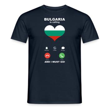 Bulgaria is calling Bulgaria Heart Souvenir - Men's T-Shirt - navy - Front - AI Model Male 178 light (178cm)