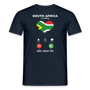 L’Afrique du Sud appelle South Africa Heart Souvenir - T-shirt homme - marine - Devant - AI Model Male 178 light (178cm)