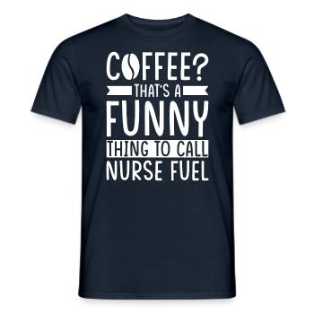 Dicton du café infirmier - T-shirt homme - marine - Devant - AI Model Male 178 light (178cm)