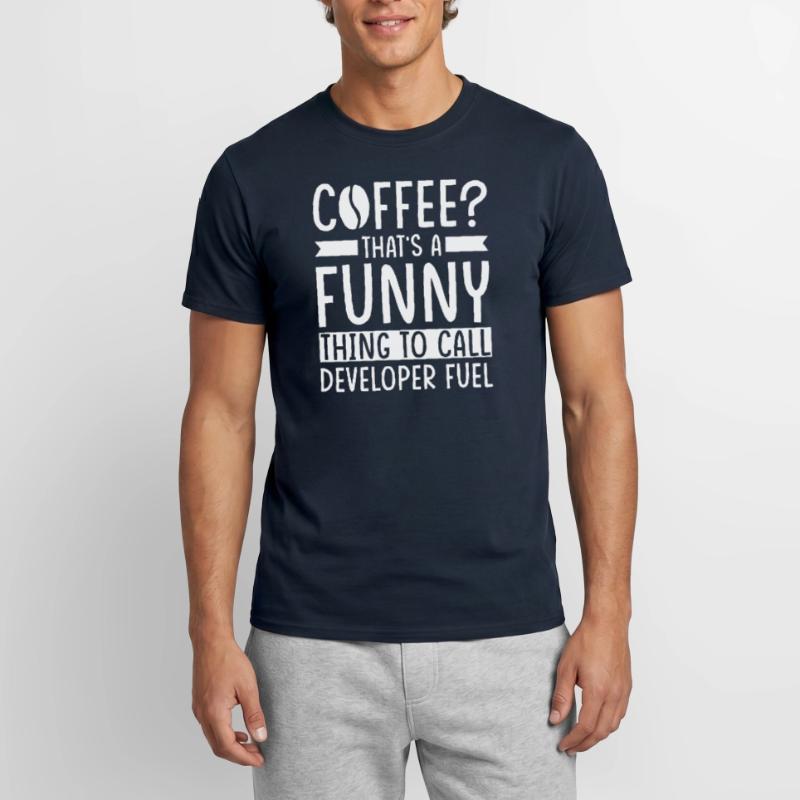 Developer Coffee Slogan Software Developer Men's T-shirt