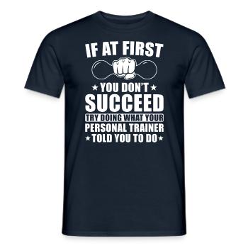 Cadeau d’entraîneur personnel - T-shirt homme - marine - Devant - AI Model Male 178 light (178cm)