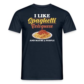 Spaghetti bolognaise - T-shirt homme - marine - Devant - AI Model Male 178 light (178cm)