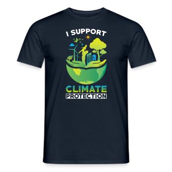Protection du climat Soutien à la protection du climat - T-shirt homme - marine - Devant - AI Model Male 178 light (178cm)