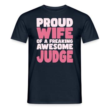 Proud Wife of A Damn Good Judge - Men's T-Shirt - navy - Front - AI Model Male 178 light (178cm)