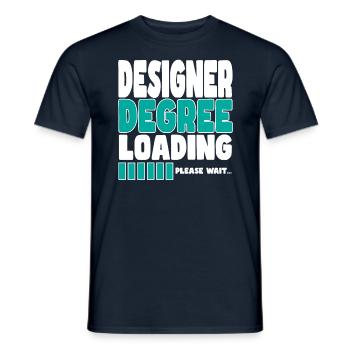 Le designer invite à la formation - T-shirt homme - marine - Devant - AI Model Male 178 light (178cm)