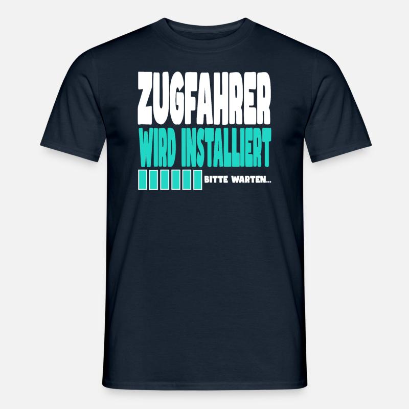 Zugfahrer wird installiert - Männer T-Shirt - Navy