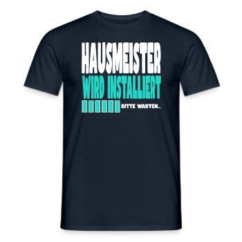Hausmeister wird installiert - Männer T-Shirt - Navy - Vorne - AI Model Male 178 light (178cm)