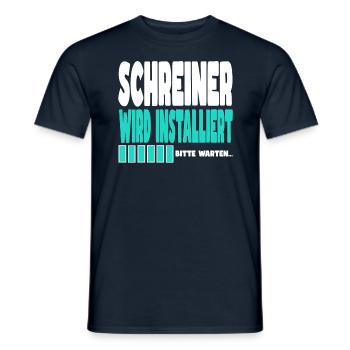 Schreiner wird installiert - Männer T-Shirt - Navy - Vorne - AI Model Male 178 light (178cm)