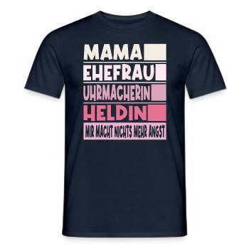 Uhrmacherin Mama Ehefrau Heldin - Männer T-Shirt - Navy - Vorne - AI Model Male 178 light (178cm)