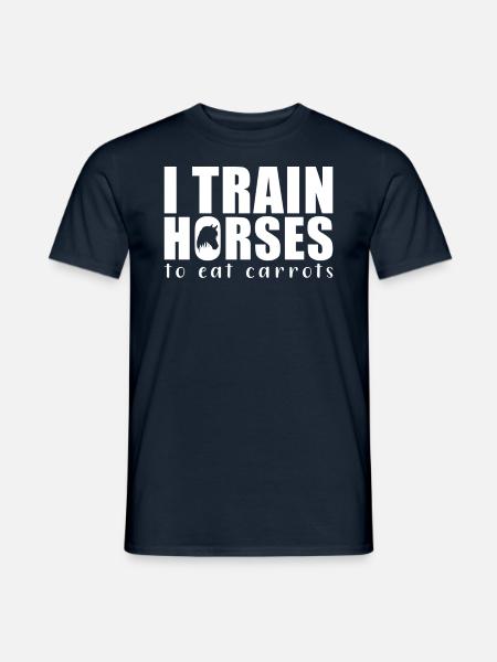 Pferde Training Pferdetrainer - Männer T-Shirt - Navy