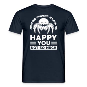 Springspinne Spruch - Männer T-Shirt - Navy - Vorne - AI Model Male 178 light (178cm)