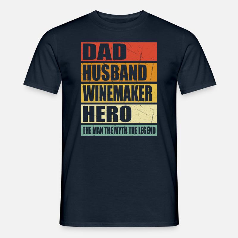 Vater Ehemann Winzer Held - Männer T-Shirt - Navy