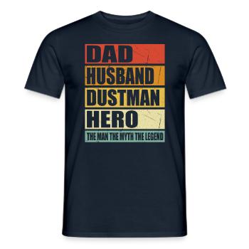 Vater Ehemann Müllmann Held - Männer T-Shirt - Navy - Vorne - AI Model Male 178 light (178cm)