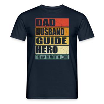 Père Mari Tourguide Héros - T-shirt homme - marine - Devant - AI Model Male 178 light (178cm)