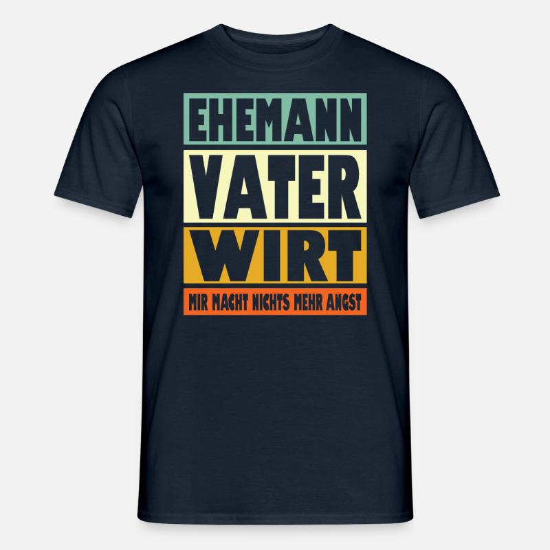 Wirt Vater Ehemann Held - Männer T-Shirt - Navy