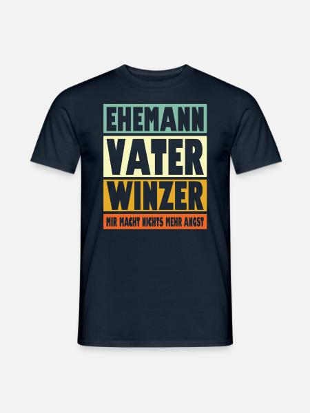 Winzer Vater Ehemann Held - Männer T-Shirt - Navy
