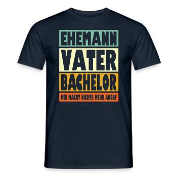 Bachelor Vater Ehemann Held - Männer T-Shirt - Navy - Vorne - AI Model Male 178 light (178cm)