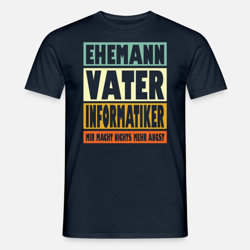 Informatiker Vater Ehemann Held - Männer T-Shirt - Navy