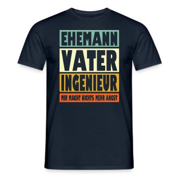 Ingenieur Vater Ehemann Held - Männer T-Shirt - Navy - Vorne - AI Model Male 178 light (178cm)