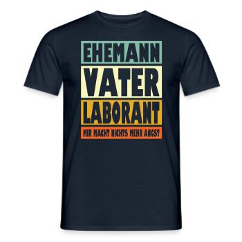 Laborant Vater Ehemann Held - Männer T-Shirt - Navy - Vorne - AI Model Male 178 light (178cm)