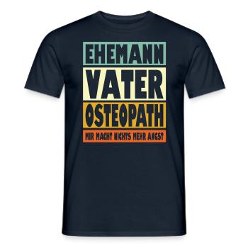 Osteopath Vater Ehemann Held - Männer T-Shirt - Navy - Vorne - AI Model Male 178 light (178cm)