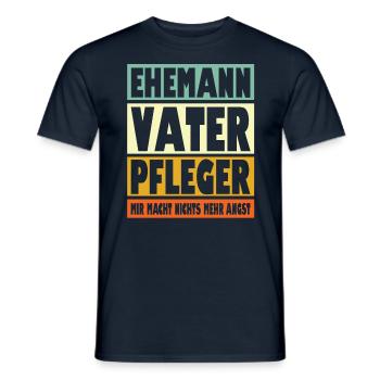 Pfleger Vater Ehemann Held - Männer T-Shirt - Navy - Vorne - AI Model Male 178 light (178cm)