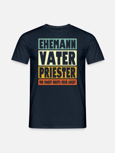 Priester Vater Ehemann Held - Männer T-Shirt - Navy