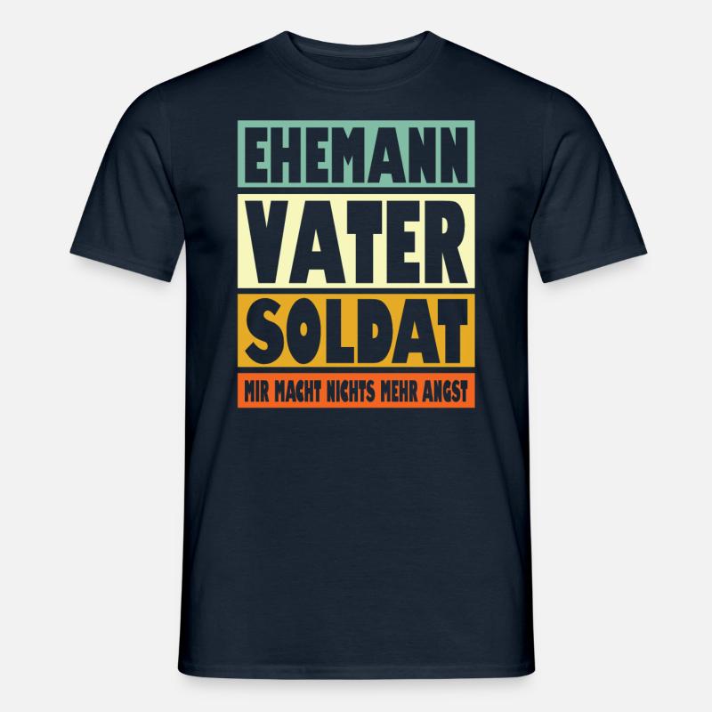 Soldat Vater Ehemann Held - Männer T-Shirt - Navy