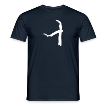 Korean letter Ui - Men's T-Shirt - navy - Front - AI Model Male 178 light (178cm)