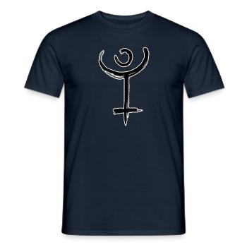 Pluto Astrology Symbol - Men's T-Shirt - navy - Front - AI Model Male 178 light (178cm)