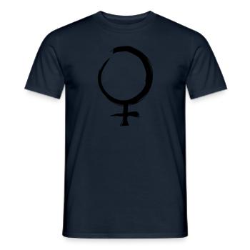 Venus Astrology Symbol - Men's T-Shirt - navy - Front - AI Model Male 178 light (178cm)