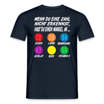 lustiger Sehtest, Biertrinker Party Bier - Männer T-Shirt - Navy - Vorne - AI Model Male 178 light (178cm)