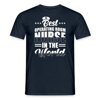 Infirmière en chirurgie - T-shirt homme - marine - Devant - AI Model Male 178 light (178cm)