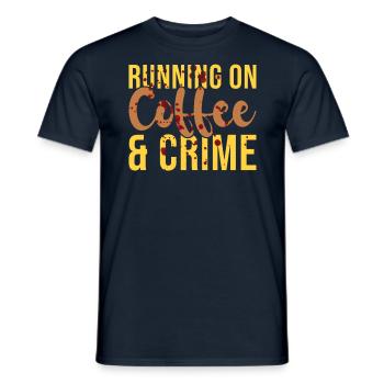 Criminologue Criminologie Café et criminalité - T-shirt homme - marine - Devant - AI Model Male 178 light (178cm)