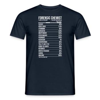 Forensic Chemist Daily Value - Men's T-Shirt - navy - Front - AI Model Male 178 light (178cm)